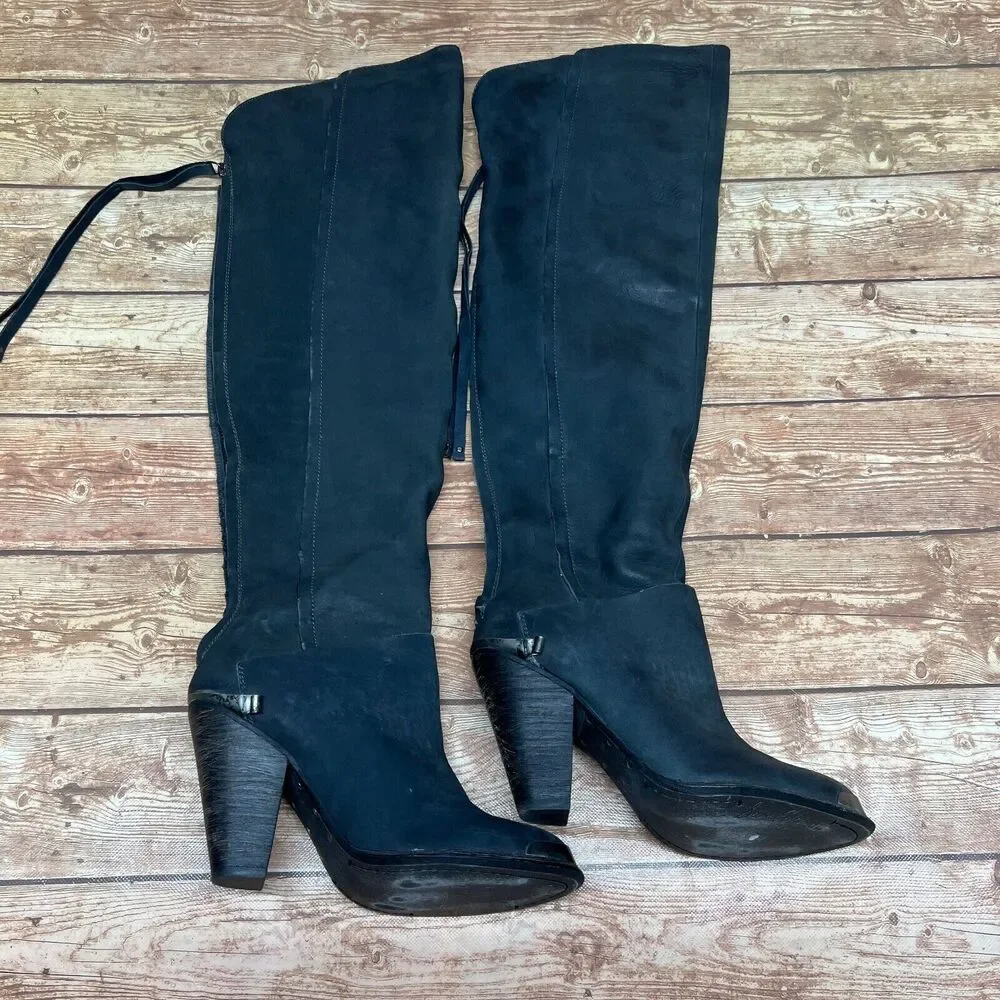 Sam Edelman NORWICK 6.5 M  Boots Black‎ Over Knee Heel